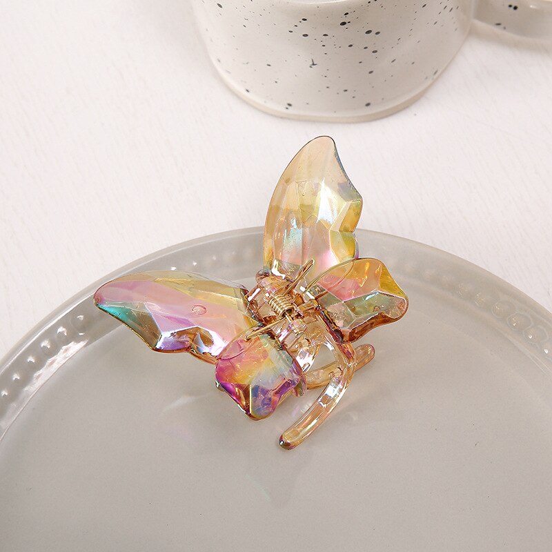 Iridescent Dreamy Acrylic Hair Claw Butterfly - Bronze Hair Accessories by The Kawaii Shoppu | The Kawaii Shoppu