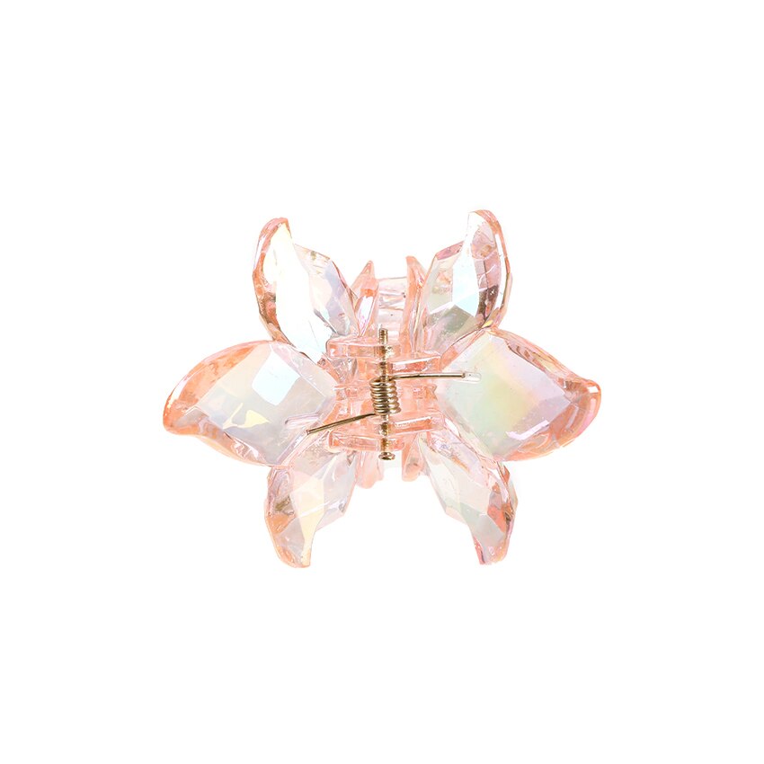 Iridescent Dreamy Acrylic Hair Claw Lotus - Pink Hair Accessories by The Kawaii Shoppu | The Kawaii Shoppu