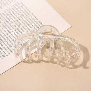 Iridescent Dreamy Acrylic Hair Claw Pearl Clasp - 12 Hair Accessories by The Kawaii Shoppu | The Kawaii Shoppu
