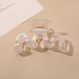 Iridescent Dreamy Acrylic Hair Claw Pearl Clasp - 2 Hair Accessories by The Kawaii Shoppu | The Kawaii Shoppu