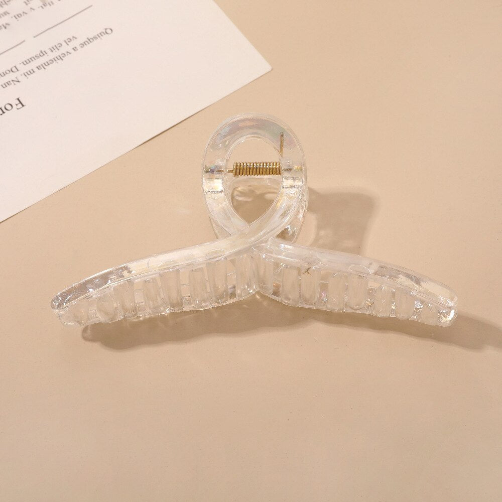 Iridescent Dreamy Acrylic Hair Claw Pearl Clasp - 7 Hair Accessories by The Kawaii Shoppu | The Kawaii Shoppu