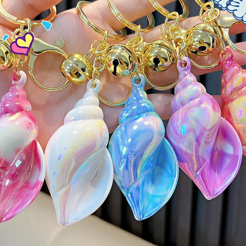 Iridescent Shiny Shell Keychain Accessory by The Kawaii Shoppu | The Kawaii Shoppu