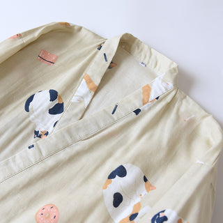 Japanese Cotton Gauze Kimono Summer Pyjama Set