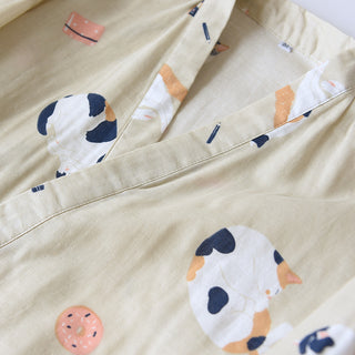 Japanese Cotton Gauze Kimono Summer Pyjama Set