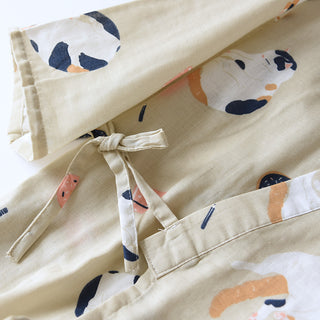Japanese Cotton Gauze Kimono Summer Pyjama Set