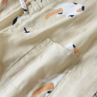 Japanese Cotton Gauze Kimono Summer Pyjama Set