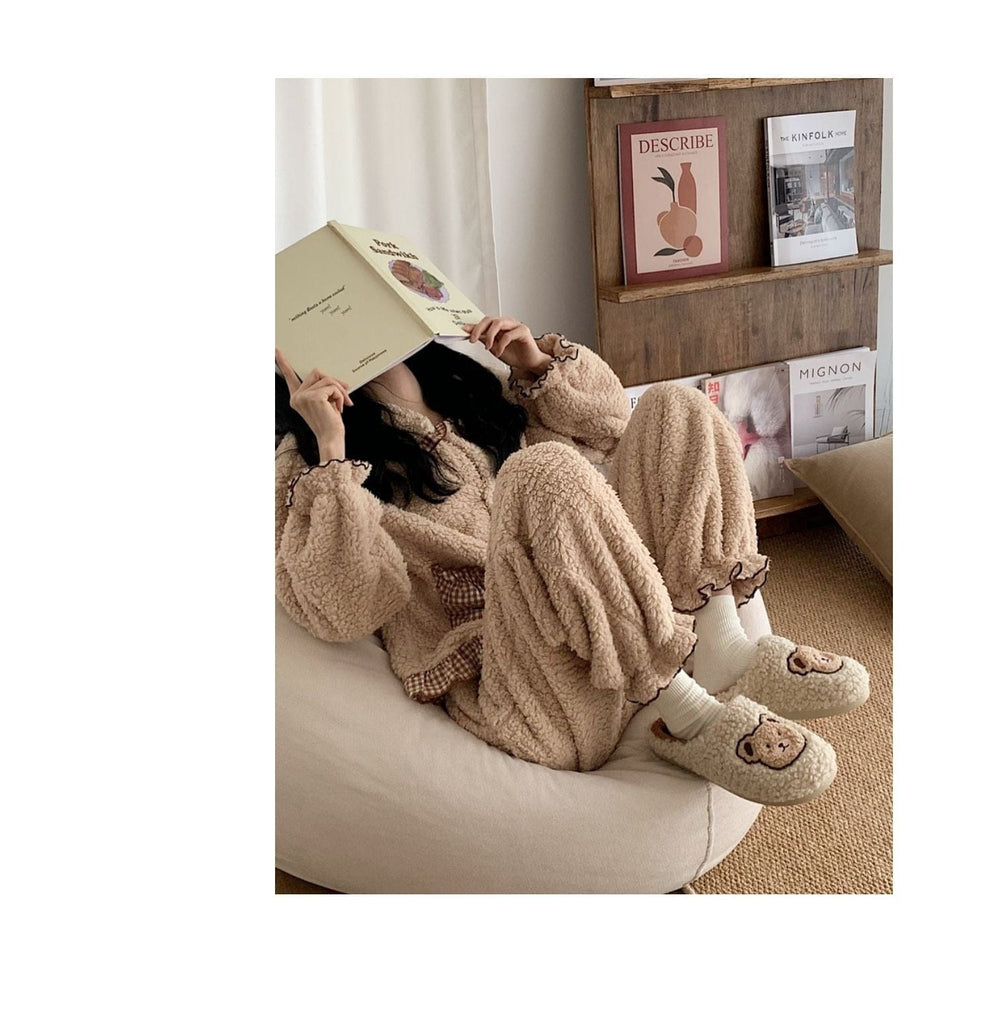 Kawaii Bear Fluffy Cute Slippers Shoes The Kawaii Shoppu