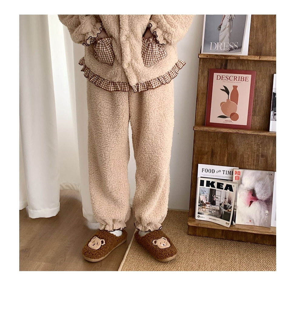 Kawaii Bear Fluffy Cute Slippers Shoes The Kawaii Shoppu