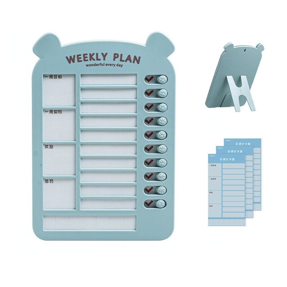 Kawaii Bear To Do List Planner Chart Checklist blue-A Stationery by The Kawaii Shoppu | The Kawaii Shoppu