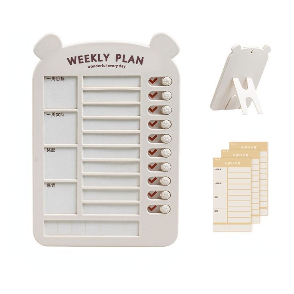 Kawaii Bear To Do List Planner Chart Checklist white-A Stationery by The Kawaii Shoppu | The Kawaii Shoppu