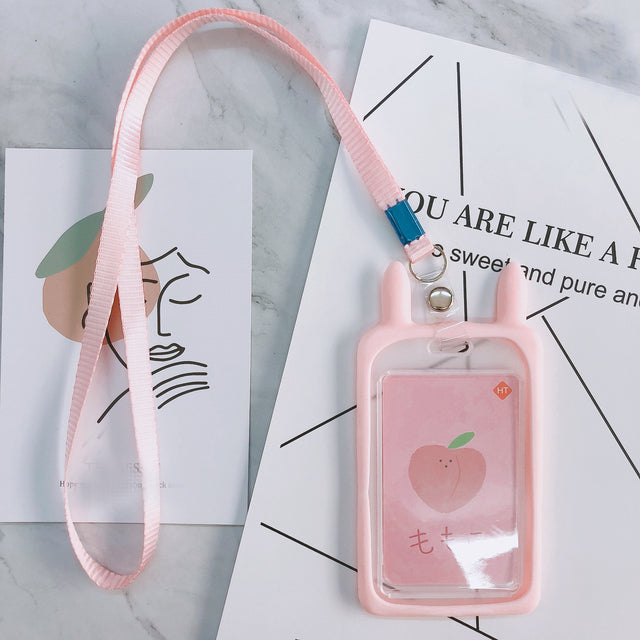 Kawaii /bunny ID Card Holder pink Accessory by The Kawaii Shoppu | The Kawaii Shoppu