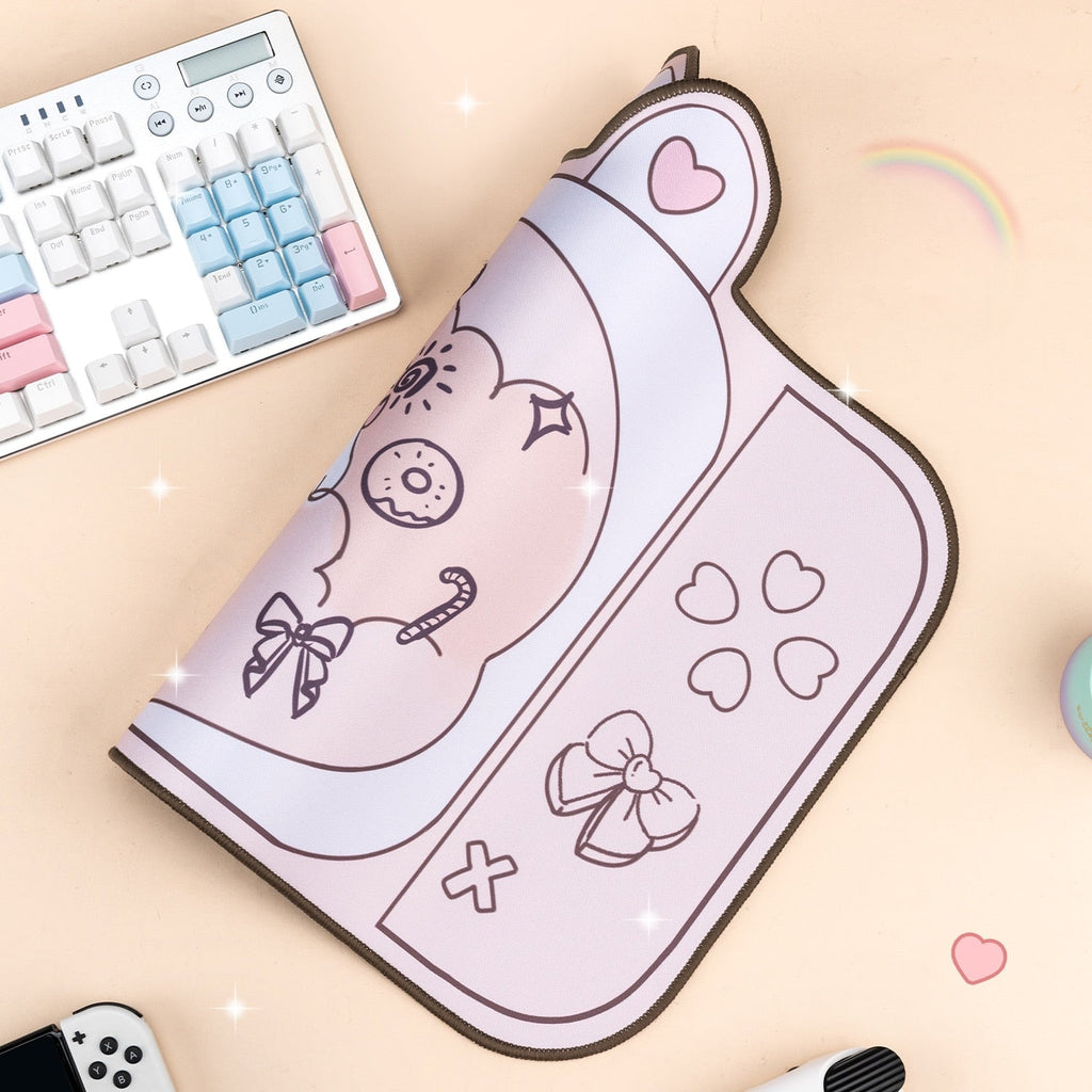 Kawaii Bunny Land Pink Desk Mat Mouse Pad Home Decor by The Kawaii Shoppu | The Kawaii Shoppu