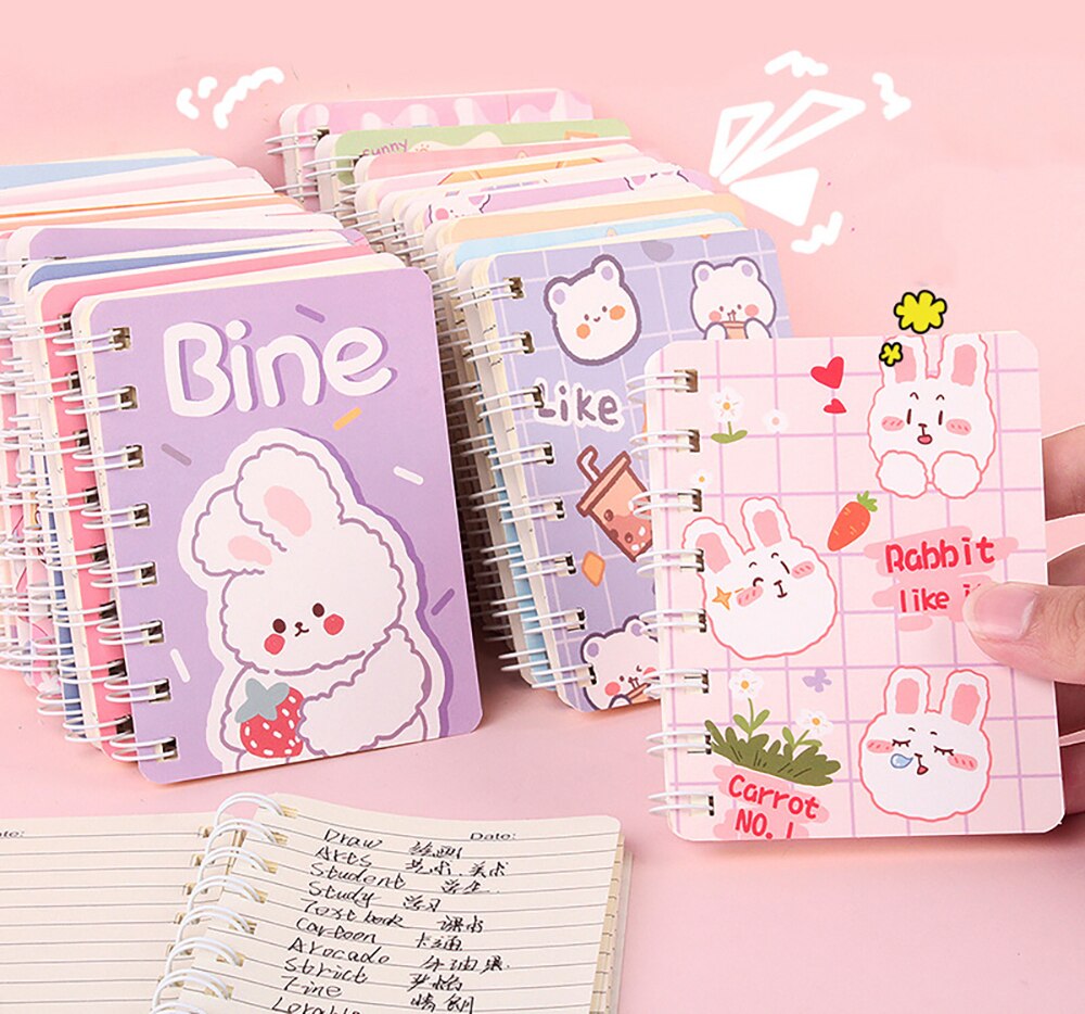 Kawaii Bunny Mini 1PC 80 Sheet Notebook (Random Color) Stationery by The Kawaii Shoppu | The Kawaii Shoppu