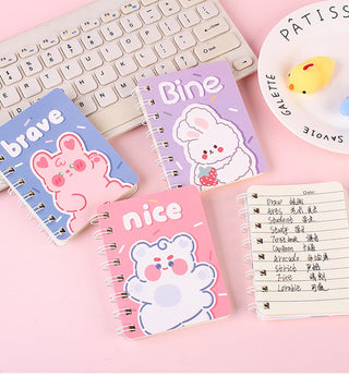 Kawaii Bunny Mini 1PC 80 Sheet Notebook (Random Color) Stationery by The Kawaii Shoppu | The Kawaii Shoppu