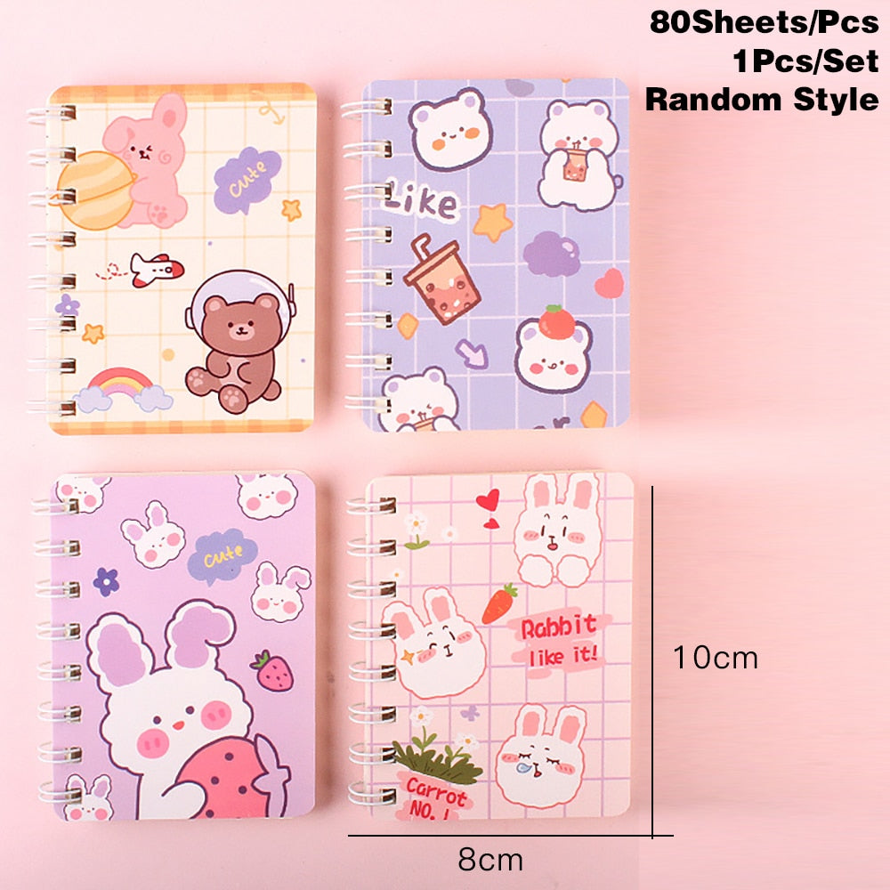 Kawaii Bunny Mini 1PC 80 Sheet Notebook (Random Color) StyleE Stationery by The Kawaii Shoppu | The Kawaii Shoppu