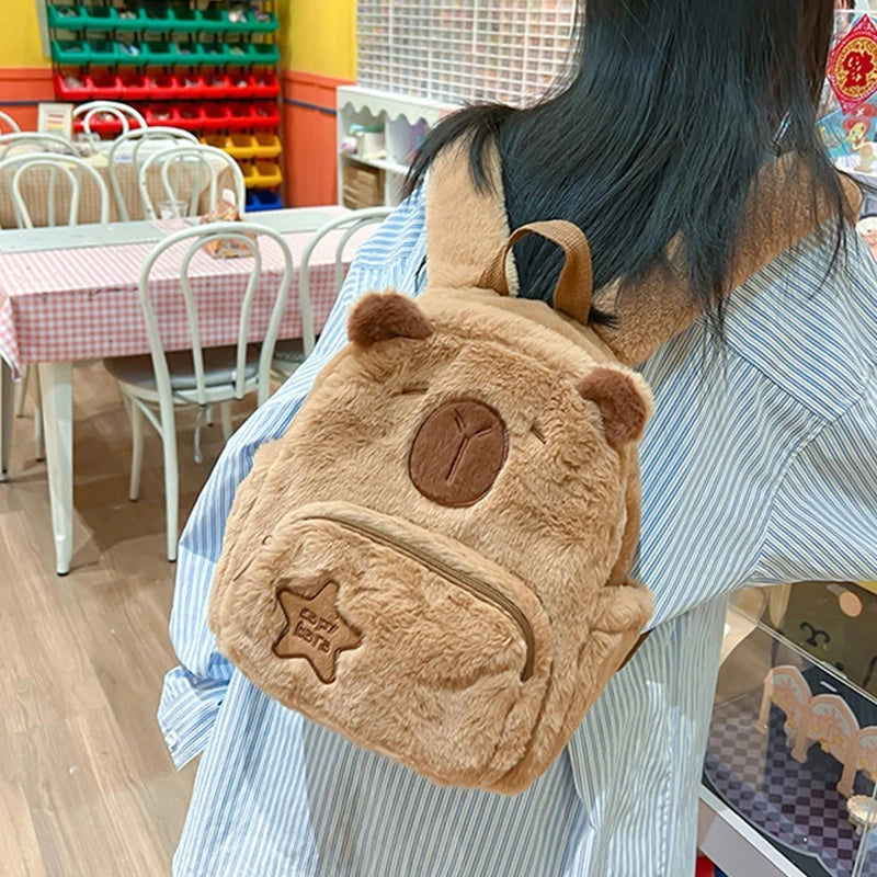 Kawaii Capybara Plushie Bag / 3 Styles Backpacks by The Kawaii Shoppu | The Kawaii Shoppu