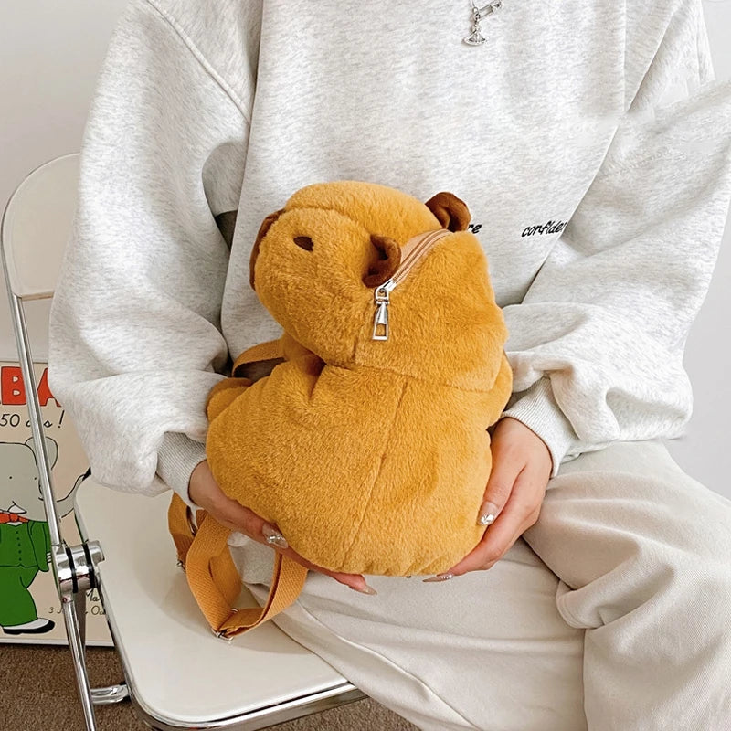 Kawaii Capybara Plushie Bag / 3 Styles Backpacks by The Kawaii Shoppu | The Kawaii Shoppu