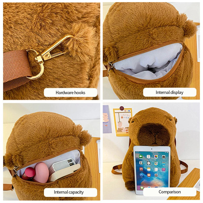 Kawaii Capybara Plushie Bag / 3 Styles Backpacks by The Kawaii Shoppu | The Kawaii Shoppu