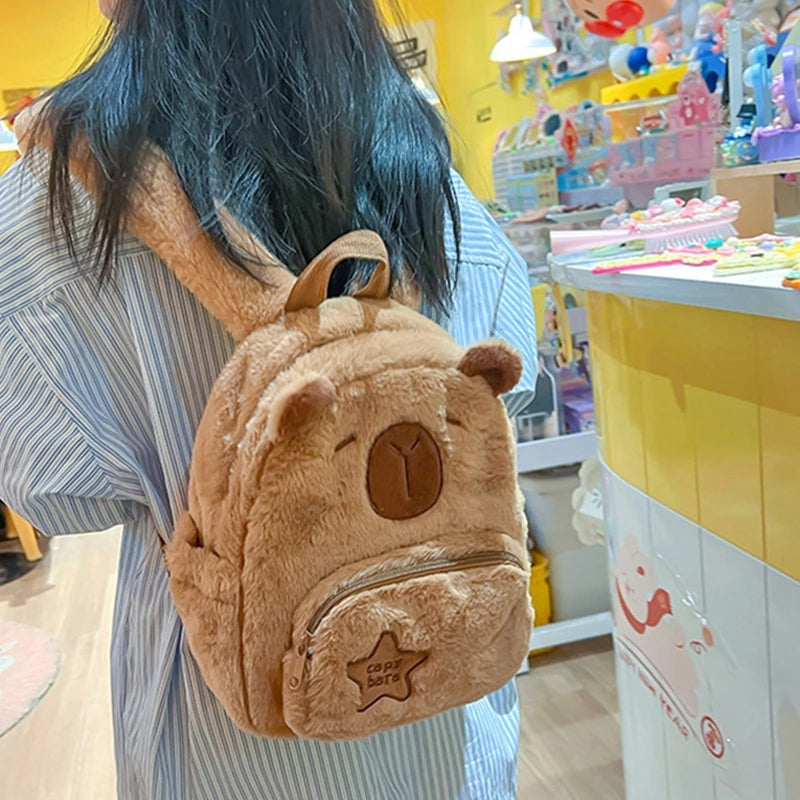 Kawaii Capybara Plushie Bag / 3 Styles Backpacks by The Kawaii Shoppu | The Kawaii Shoppu