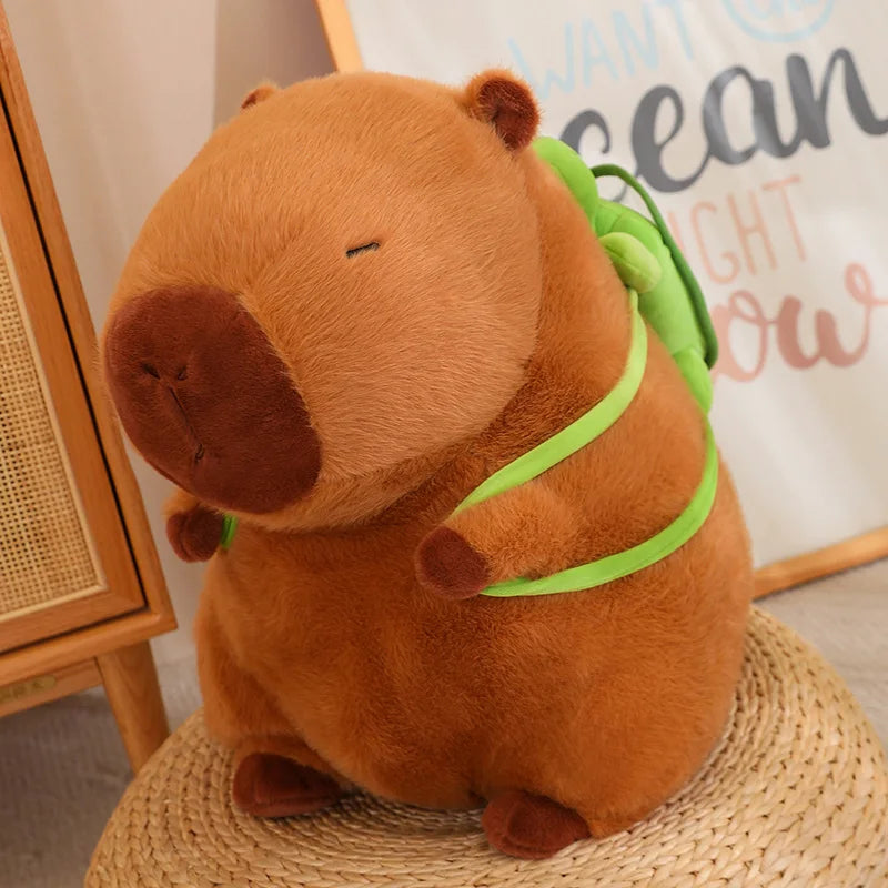 Kawaii Capybara Turtle Shell Backpack Soft Toy Plushie Soft Toy by The Kawaii Shoppu | The Kawaii Shoppu