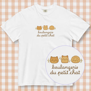 Kawaii Cat Bread 100% Cotton Womens Tshirt