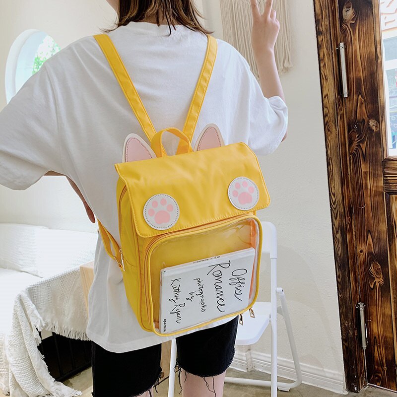 Kawaii Cat Ear Paw Print ITA Backpack Bag by The Kawaii Shoppu | The Kawaii Shoppu