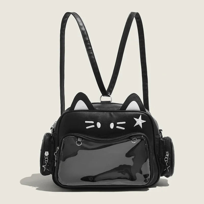 Kawaii Cat Ita Bag – Transparent Pocket Backpack – The Kawaii Shoppu