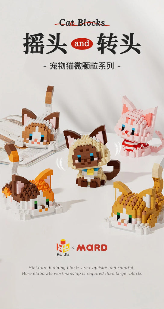 Kawaii Cat Mini Blocks Pet DIY Figure Accessories by The Kawaii Shoppu | The Kawaii Shoppu