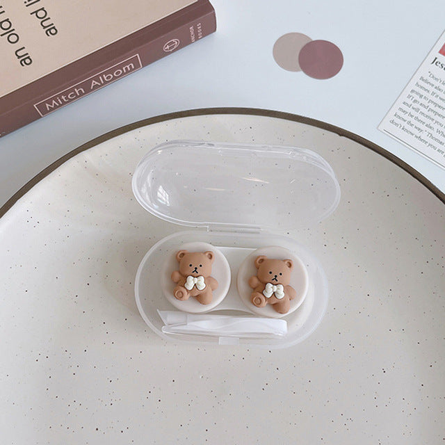 Kawaii Cat Paw Brown Cute Contact Lens Case 1 Beauty Accessory by The Kawaii Shoppu | The Kawaii Shoppu