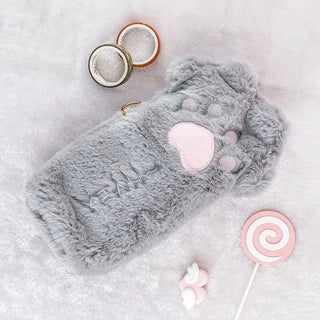 Kawaii Cat Paw Pencil Case Soft Plush Pencil Pouch