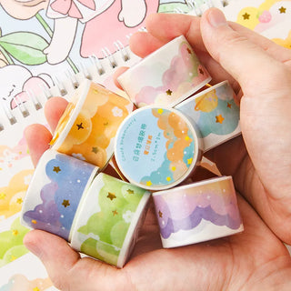 Kawaii Cloud Washi Tape – Korean Style Stationery for Journals & DIY