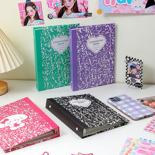 Kawaii Composition Book Marble A5 Binder Kpop idol Photocard Collection Stationery by The Kawaii Shoppu | The Kawaii Shoppu