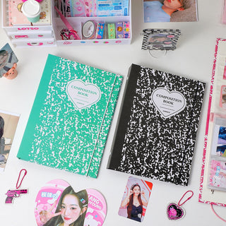 Kawaii Composition Book Marble A5 Binder Kpop idol Photocard Collection Stationery by The Kawaii Shoppu | The Kawaii Shoppu