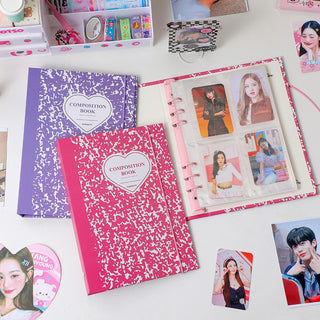 Kawaii Composition Book Marble A5 Binder Kpop idol Photocard Collection Stationery by The Kawaii Shoppu | The Kawaii Shoppu