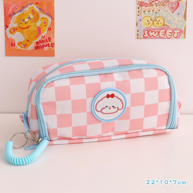 Kawaii Cubby Canvas: Beary Cute Schoolmate Pencil Pouch A1 Stationery by The Kawaii Shoppu | The Kawaii Shoppu