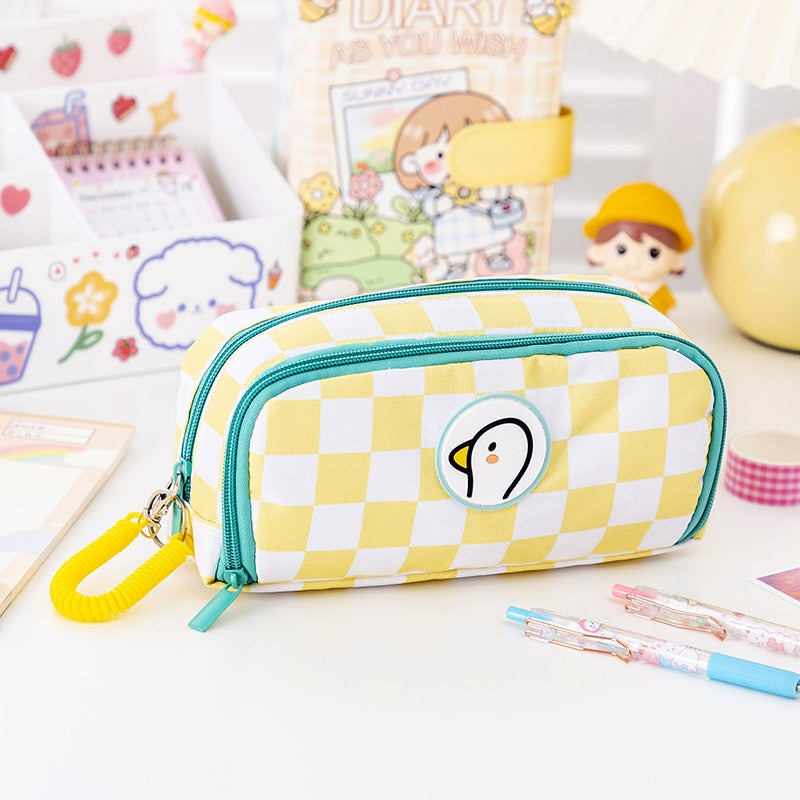 Kawaii Cubby Canvas: Beary Cute Schoolmate Pencil Pouch A12 Stationery by The Kawaii Shoppu | The Kawaii Shoppu