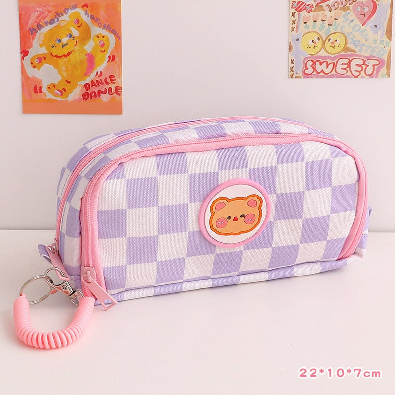 Kawaii Cubby Canvas: Beary Cute Schoolmate Pencil Pouch A2 Stationery by The Kawaii Shoppu | The Kawaii Shoppu