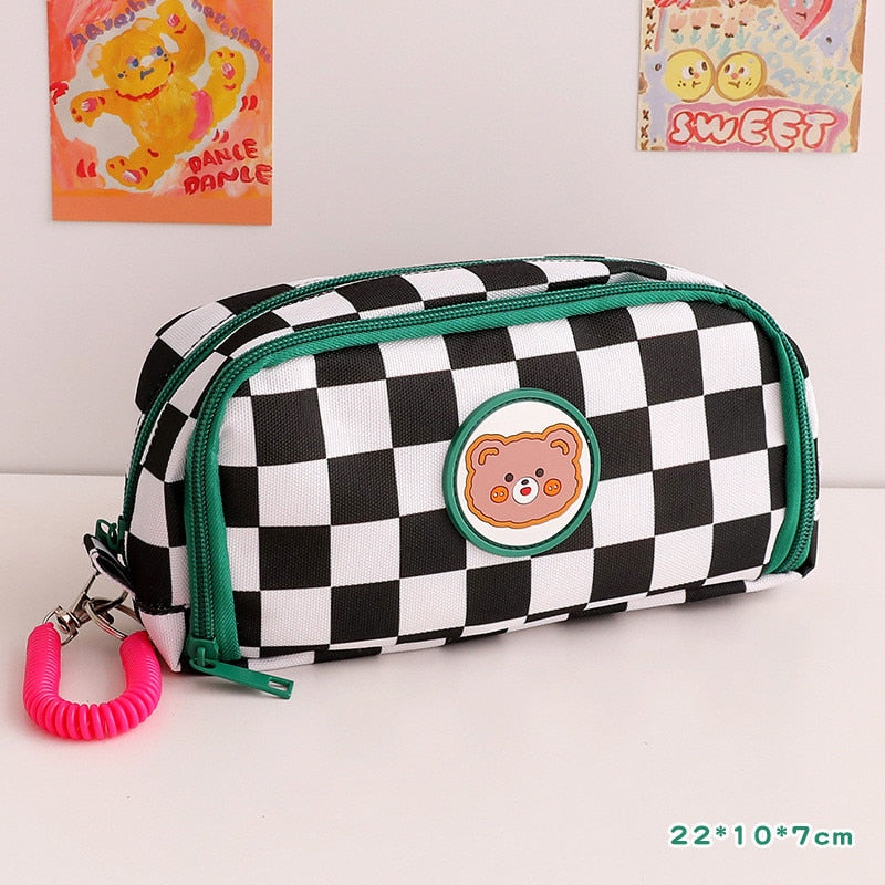 Kawaii Cubby Canvas: Beary Cute Schoolmate Pencil Pouch A3 Stationery by The Kawaii Shoppu | The Kawaii Shoppu