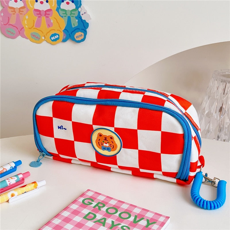 Kawaii Cubby Canvas: Beary Cute Schoolmate Pencil Pouch A6 Stationery by The Kawaii Shoppu | The Kawaii Shoppu