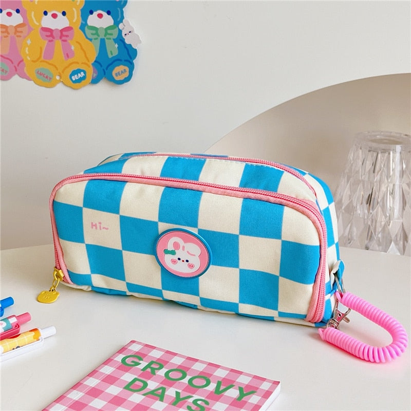 Kawaii Cubby Canvas: Beary Cute Schoolmate Pencil Pouch A7 Stationery by The Kawaii Shoppu | The Kawaii Shoppu