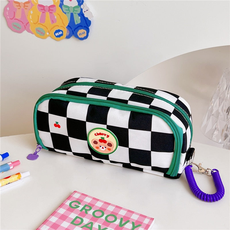 Kawaii Cubby Canvas: Beary Cute Schoolmate Pencil Pouch A8 Stationery by The Kawaii Shoppu | The Kawaii Shoppu