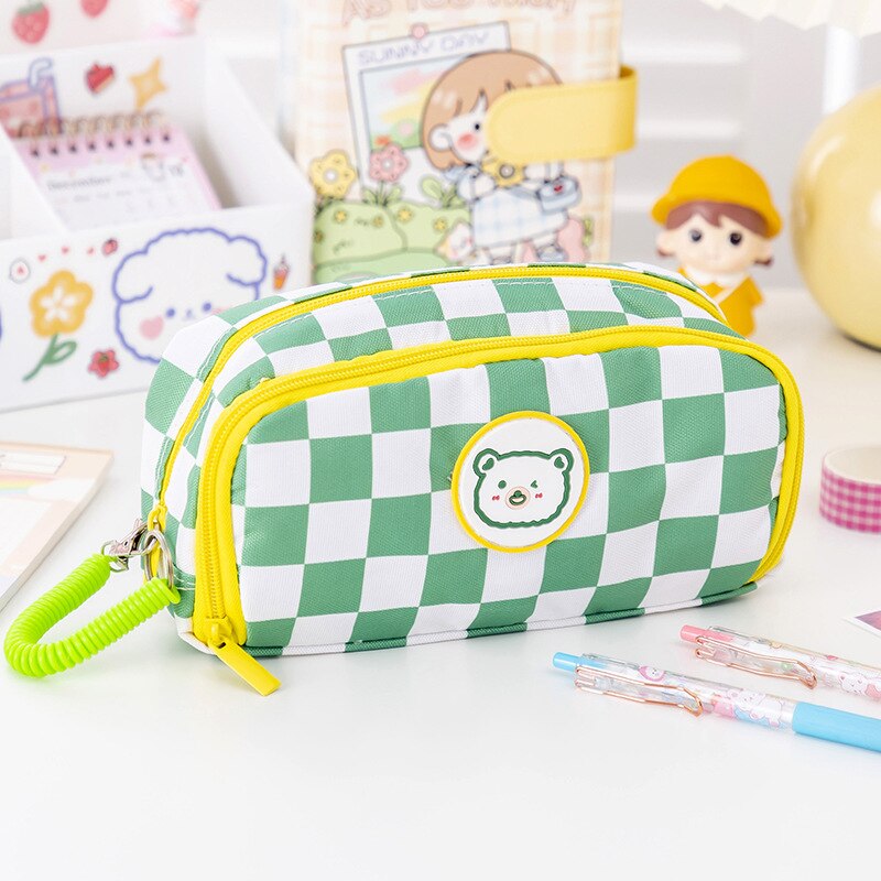 Kawaii Cubby Canvas: Beary Cute Schoolmate Pencil Pouch A9 Stationery by The Kawaii Shoppu | The Kawaii Shoppu