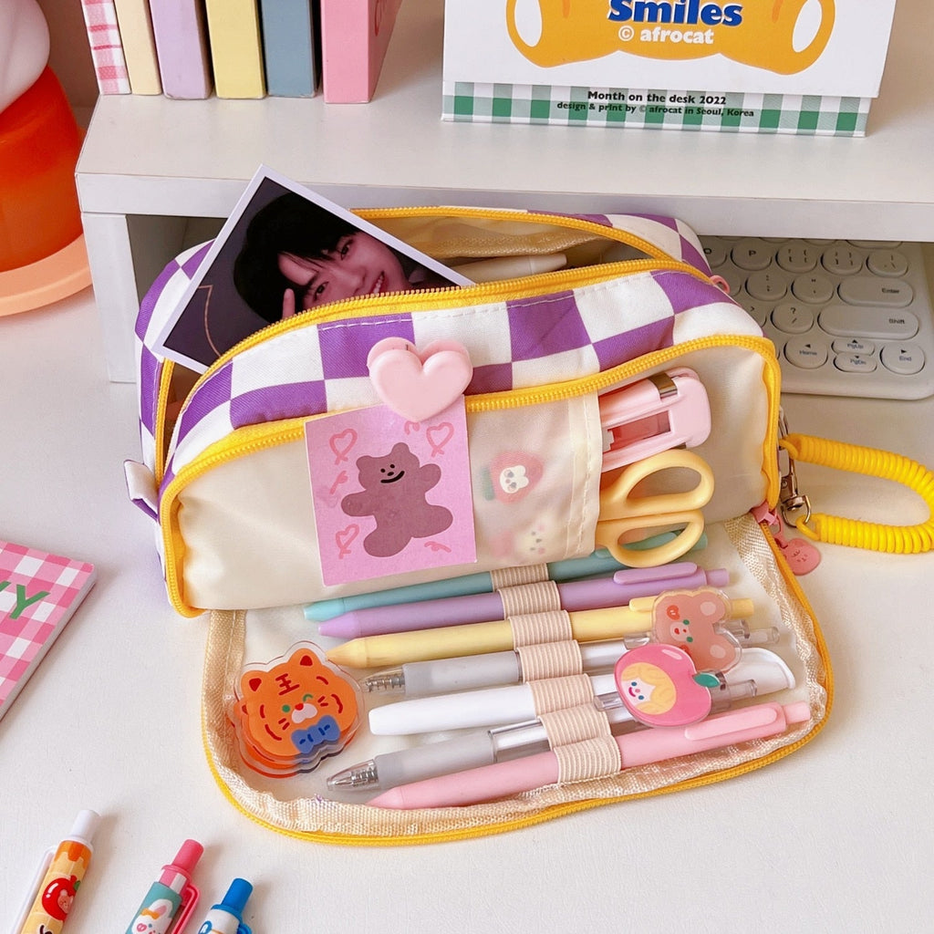 Kawaii Cubby Canvas: Beary Cute Schoolmate Pencil Pouch Stationery by The Kawaii Shoppu | The Kawaii Shoppu