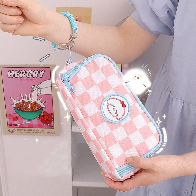 Kawaii Cubby Canvas: Beary Cute Schoolmate Pencil Pouch Stationery by The Kawaii Shoppu | The Kawaii Shoppu