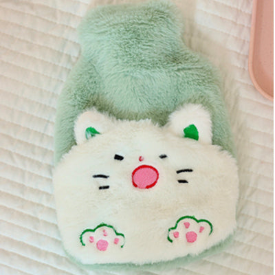 Kawaii Cute Fluffy Hot Water Bottles Green A Home & Bathroom by The Kawaii Shoppu | The Kawaii Shoppu