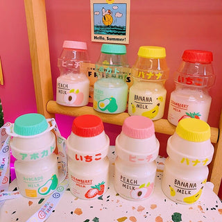 Kawaii Cute Fruity Milk Water Bottle 401-500ml Bottle The Kawaii Shoppu
