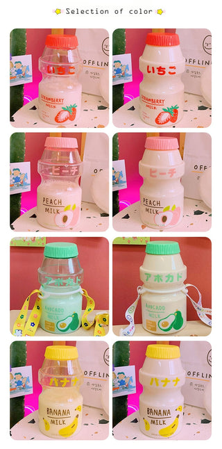 Kawaii Cute Fruity Milk Water Bottle 401-500ml Bottle The Kawaii Shoppu