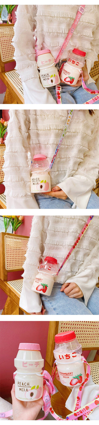 Kawaii Cute Fruity Milk Water Bottle 401-500ml Bottle The Kawaii Shoppu