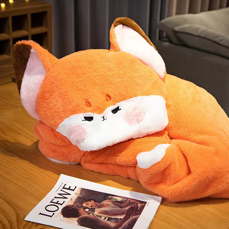 Kawaii Fox Plush Hoodie Blanket Robe Clothing and Accessories by The Kawaii Shoppu | The Kawaii Shoppu