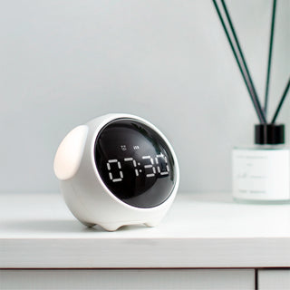 Kawaii Friend Cute Digital Alarm Clock for Kids with LED Display & Night Light